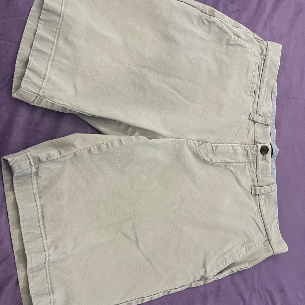 Tommy Hilfiger Men's Beige Flat Front Shorts